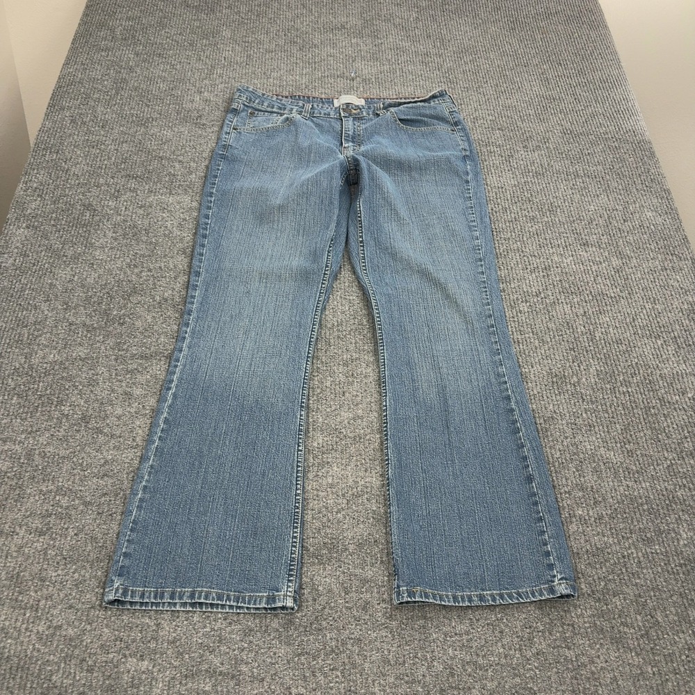 Levi Strauss Signature Jeans Womens 12 Blue Cotton Stretch Low Rise Bootcut Y2K